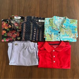 Lot of 5 Casual Shirts and Shorts Men Size Small
